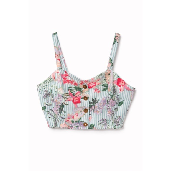 Fig & Thread Tops - Fig & Thread Boutique Brand Floral Cottagecore Boho Crop Top Tank Medium